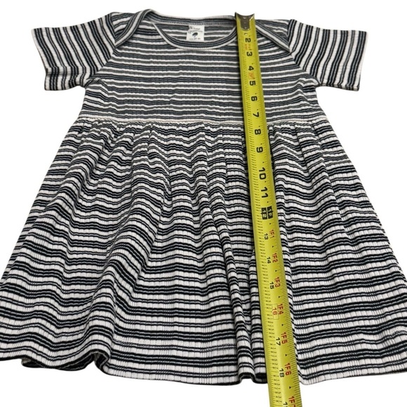 Kate Quinn 100% Cotton Black and White Stripe Textured Dress Summer Size 12-18mo - Picture 7 of 7